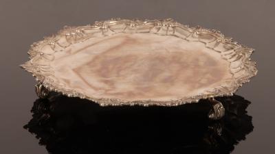 A George II silver salver, W K,