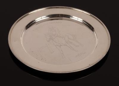 A commemorative silver plate for 279623