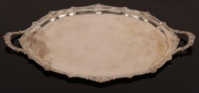 A George III silver tray, William