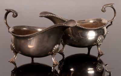 A pair of 18th Century style silver