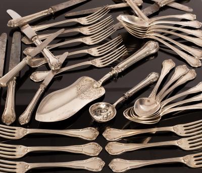 A set of French silver flatware  279652