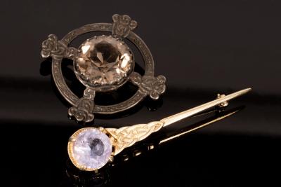 A Scottish silver brooch of Celtic