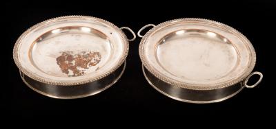 A pair of plate warmers with gadroon