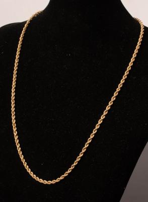 A 14k yellow gold ropetwist necklace  27969e