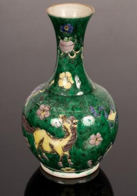 A Kangxi style famille verte vase,