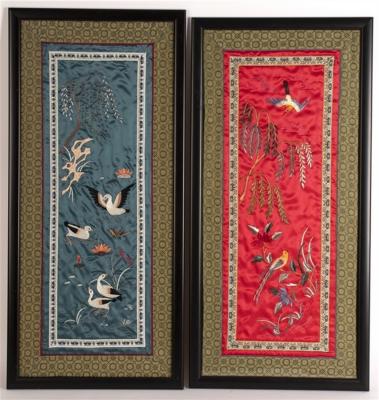 Two framed Chinese embroidered 2796b0
