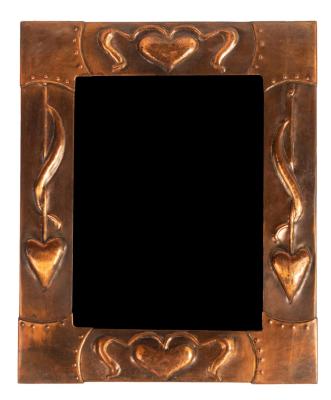 An Arts Crafts style copper mirror  2796f4