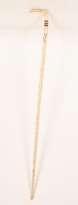 A whalebone and tooth walking cane  279740