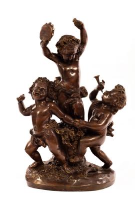 A large French bronze Bacchus group 27973c