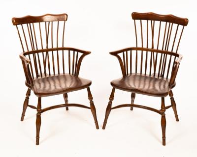 A pair of 19th Century stick back