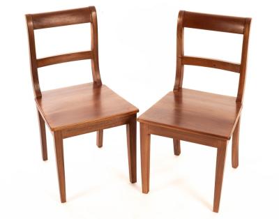 A pair of mahogany chairs with