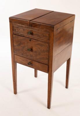 A Regency mahogany enclosed washstand,