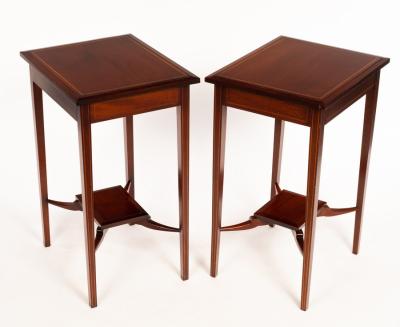 A pair of Edwardian two-tier tables