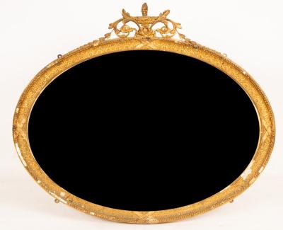 A 19th Century gilt plaster oval 27978b