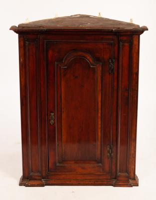 A mahogany corner cupboard, 77cm wide