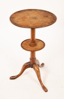 A mahogany two-tier tripod table, 41cm