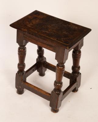 A 17th Century oak joint stool  2797b3