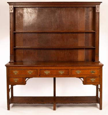 An 18th Century oak Welsh dresser,