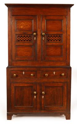 A 19th Century Welsh oak food cupboard,