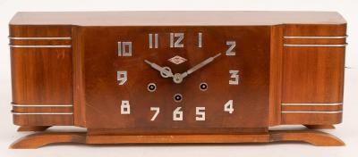 A 1930's IROD mantel clock in a