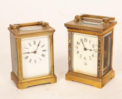 A gilt brass cased carriage clock  279808