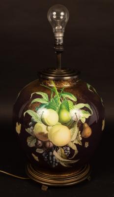 A porcelain vase painted fruit,