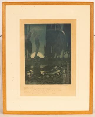 Stella Langdale 1880 1976 Nocturne aquatint 279888