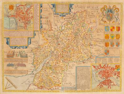 John Speed Map of Gloucestershire published 27989a