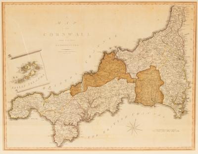 A map of Cornwall from the Best