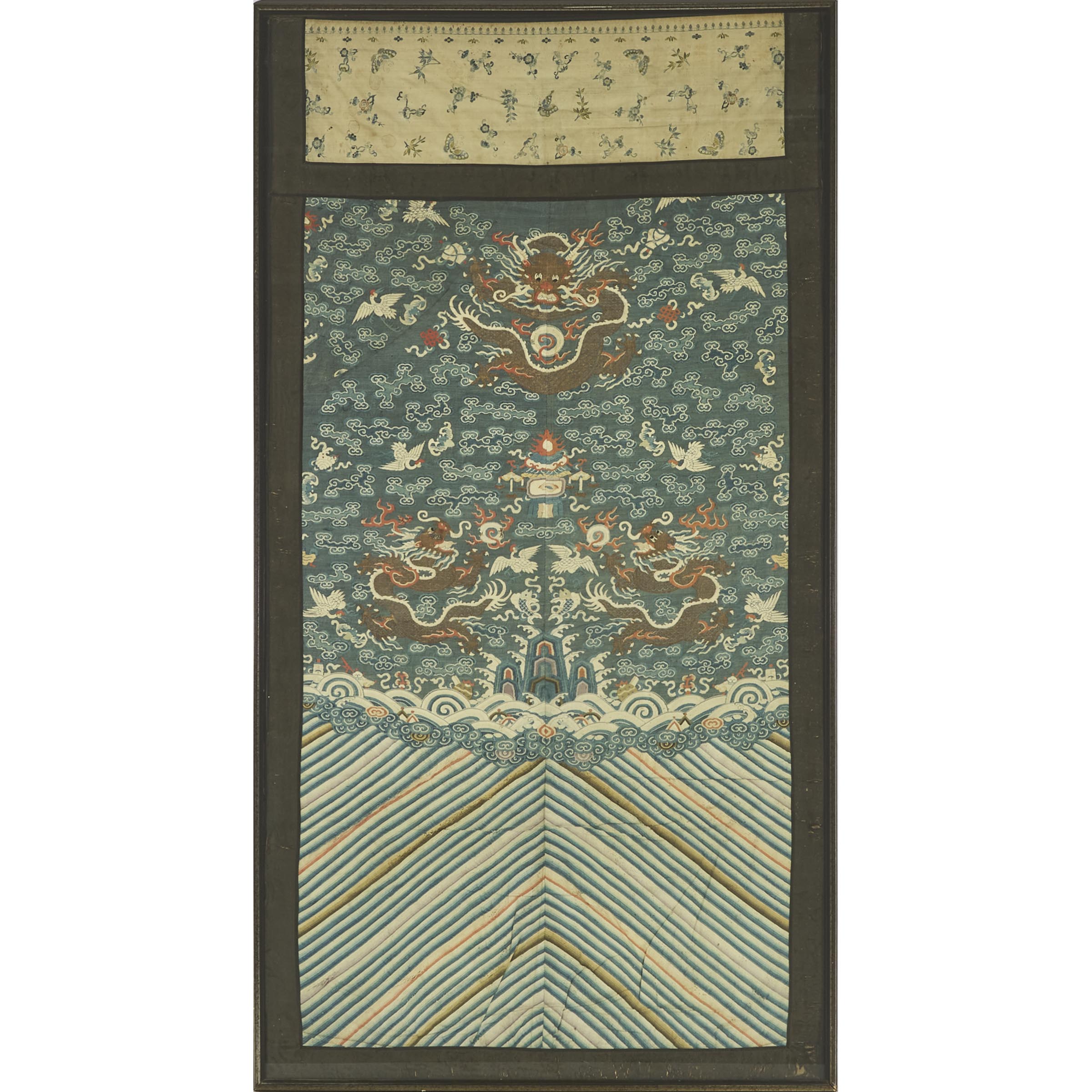 A Large Blue Ground Kesi Embroidered 279aa5