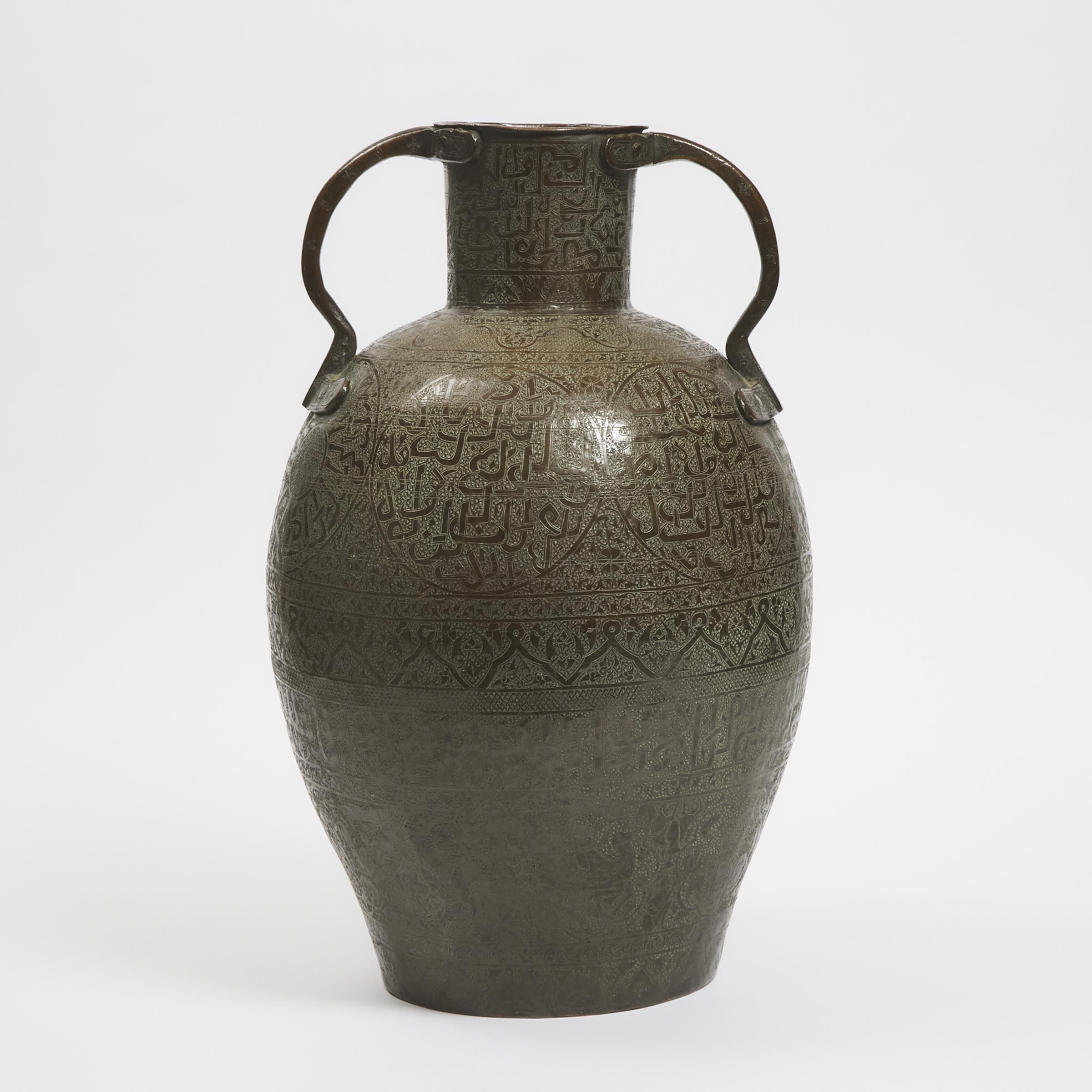 A Large Fatimid Style Copper Jar 279ac2