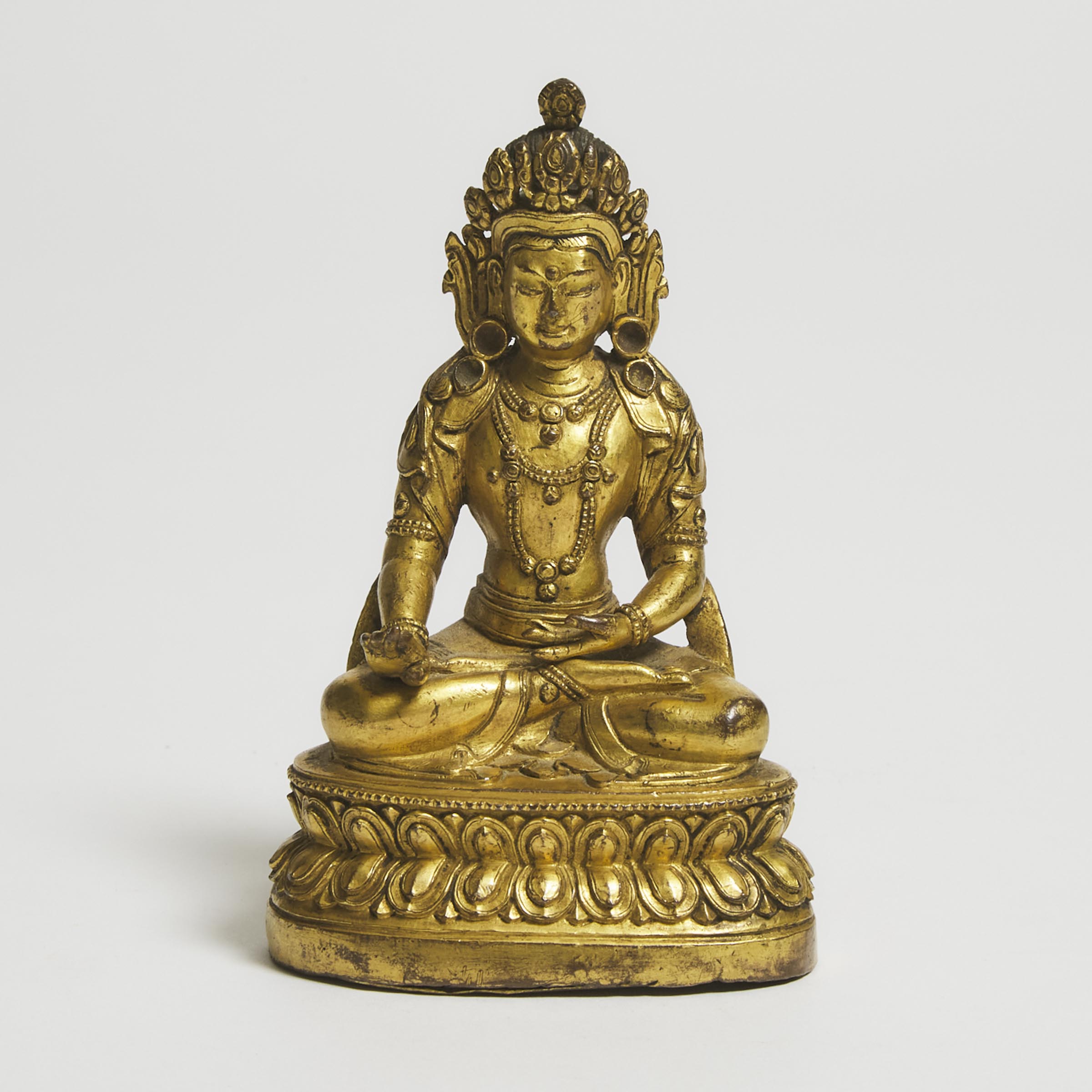 A Gilt Bronze Figure of Avalokiteshvara,