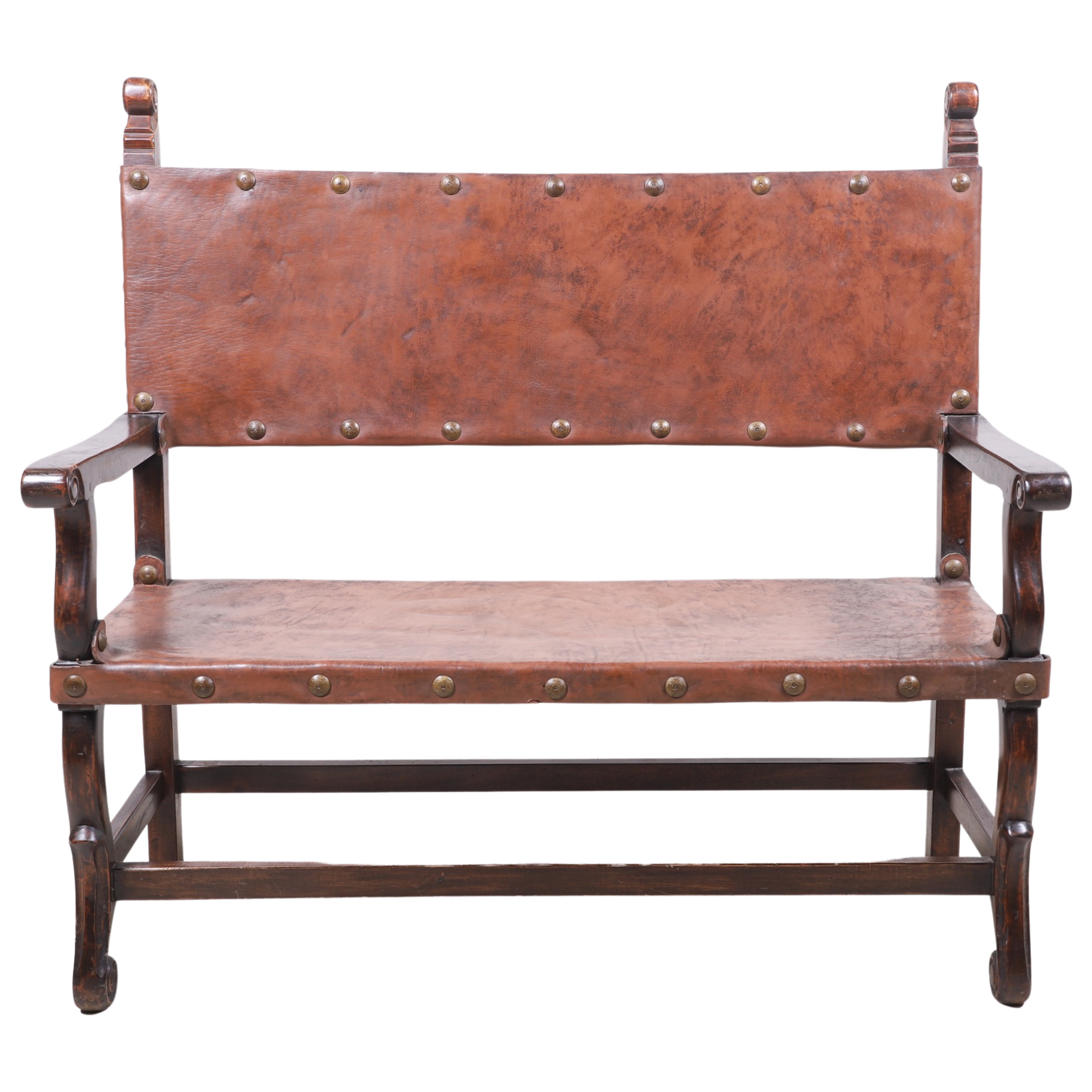 South Cone carved leather bench  27a364