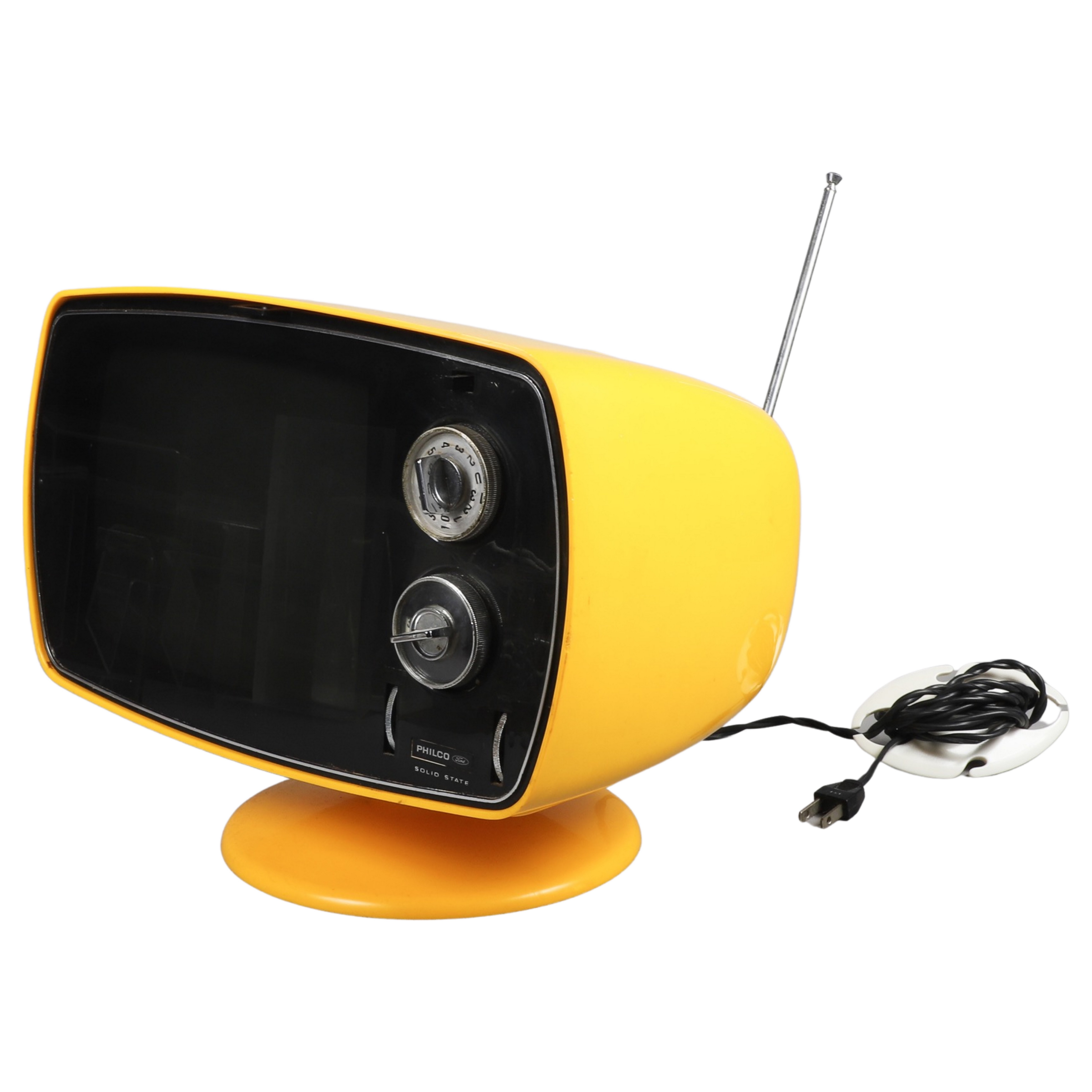Philco Ford Space Age TV in yellow  27a374
