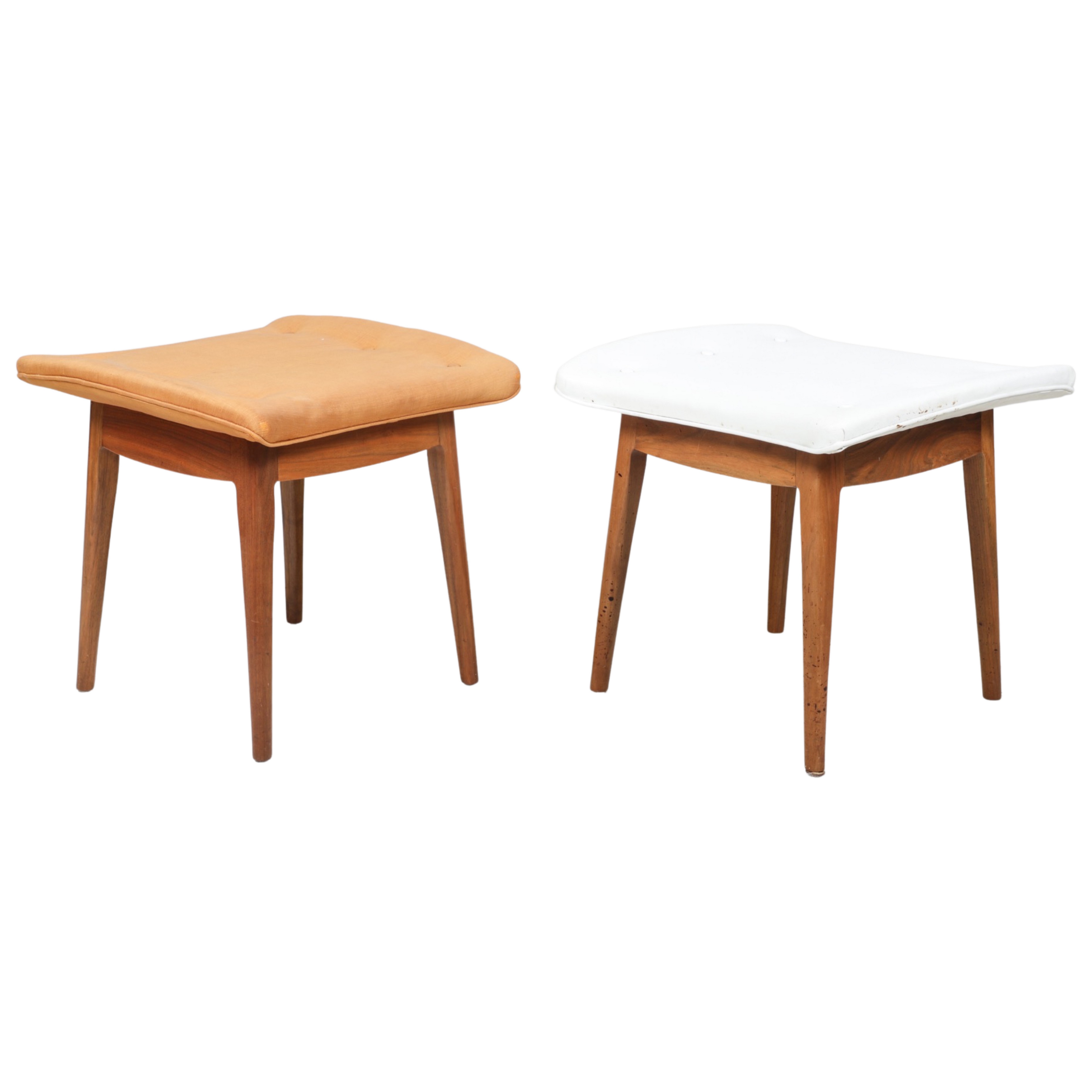 (2) Drexel Modern Design teak upholstered