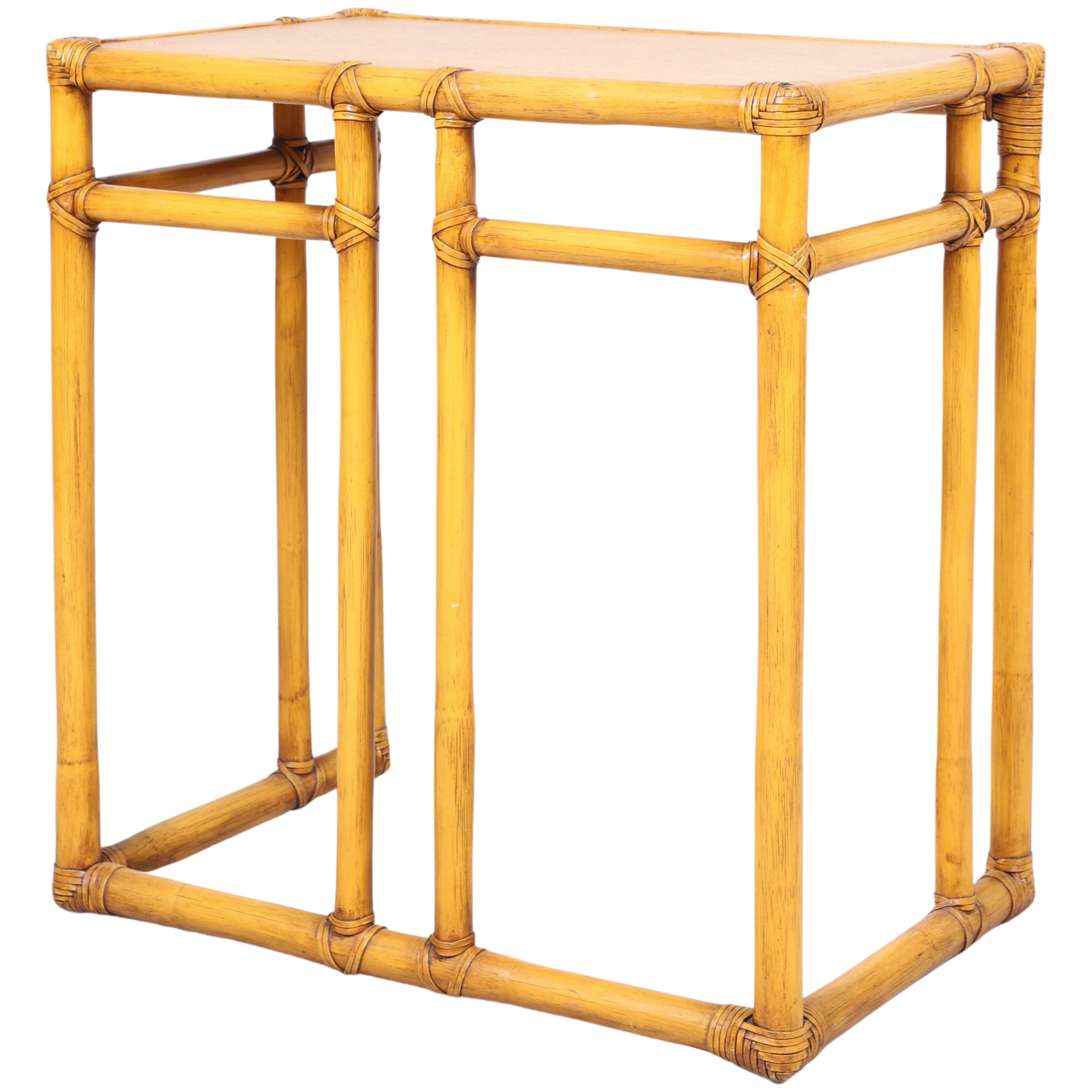 Bamboo and teak console table,