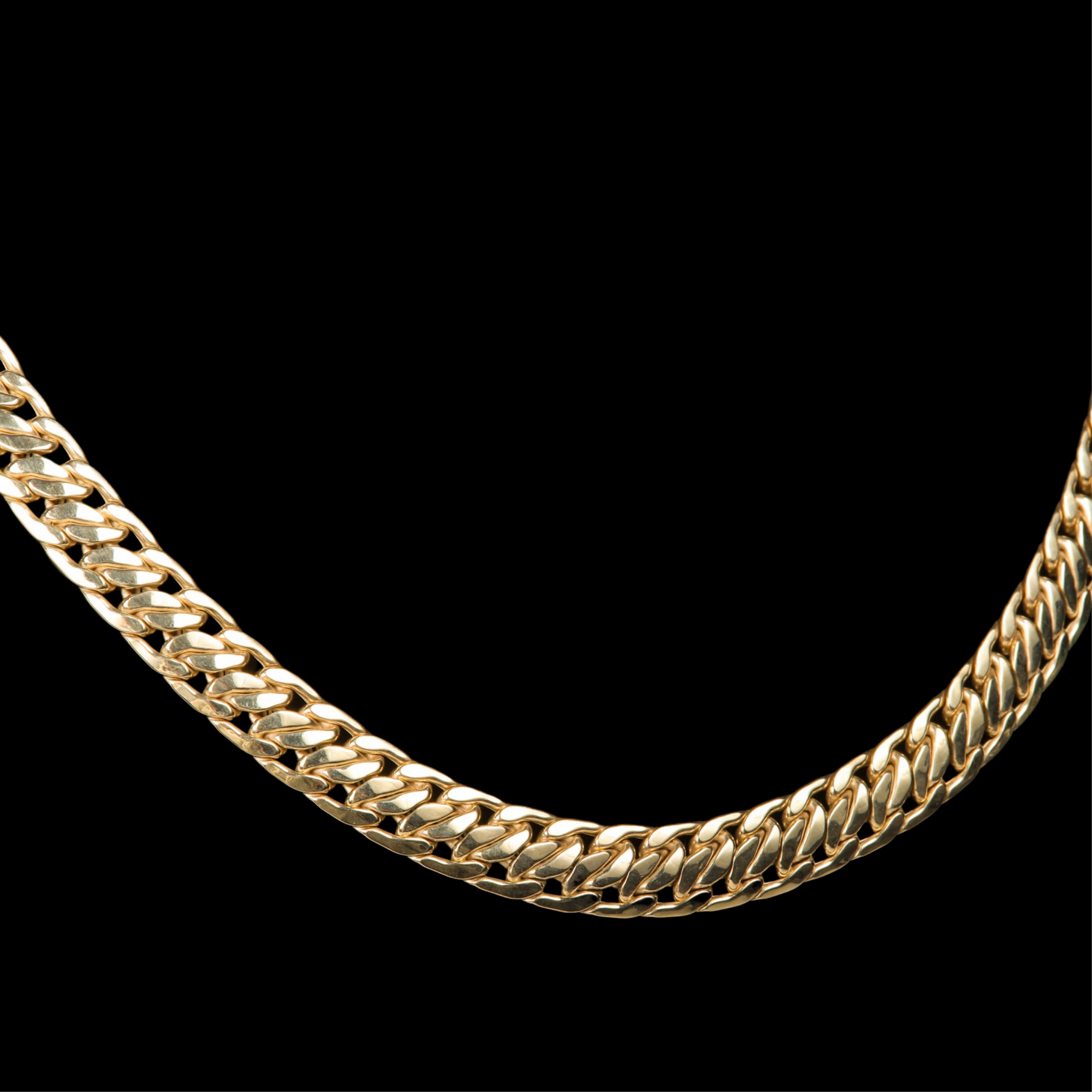 14K Italian fancy link necklace,