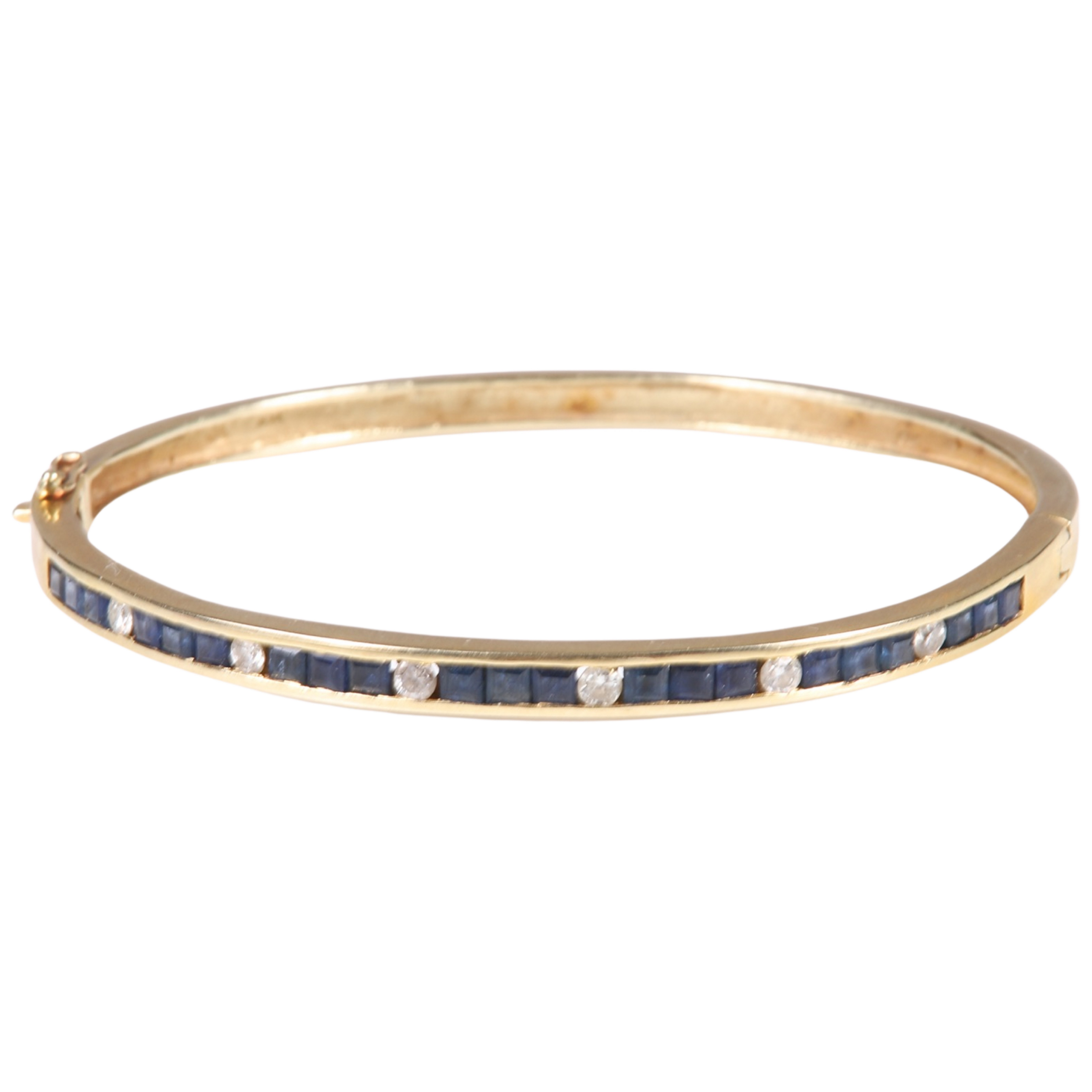 14K Diamond and sapphire bangle  27a3f7