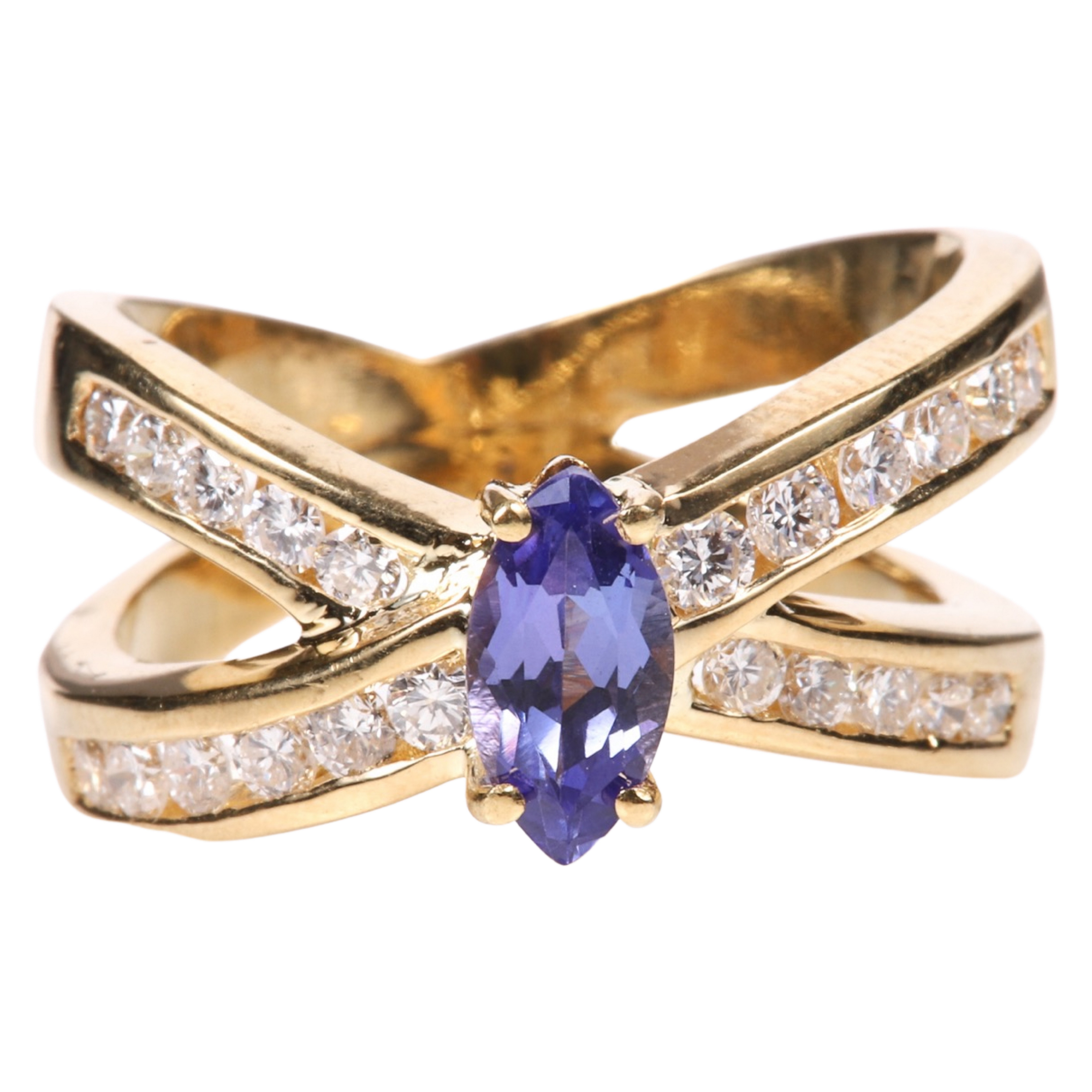 18K yellow gold tanzanite and 27a404