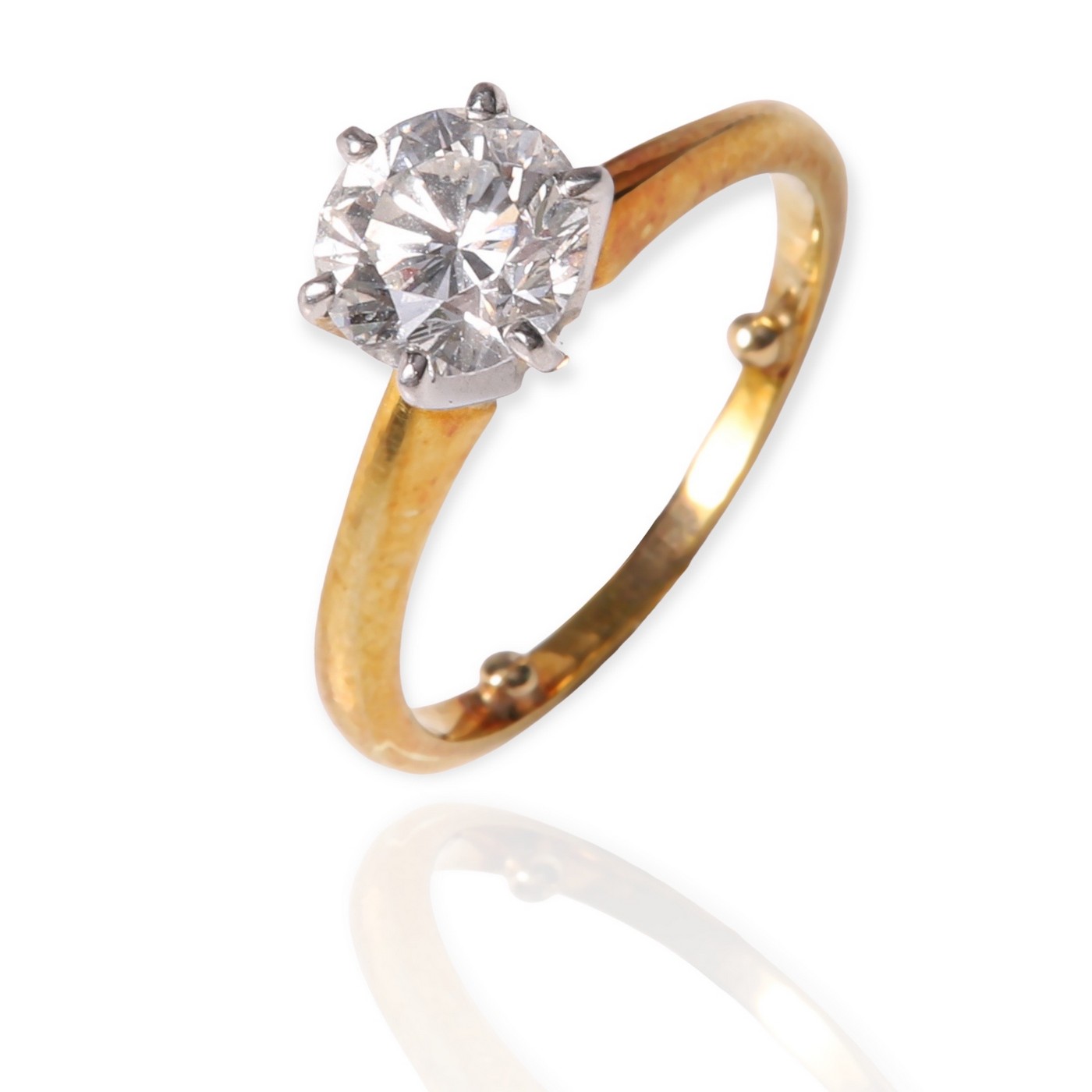 18K YG Platinum Diamond Engagement 27a424