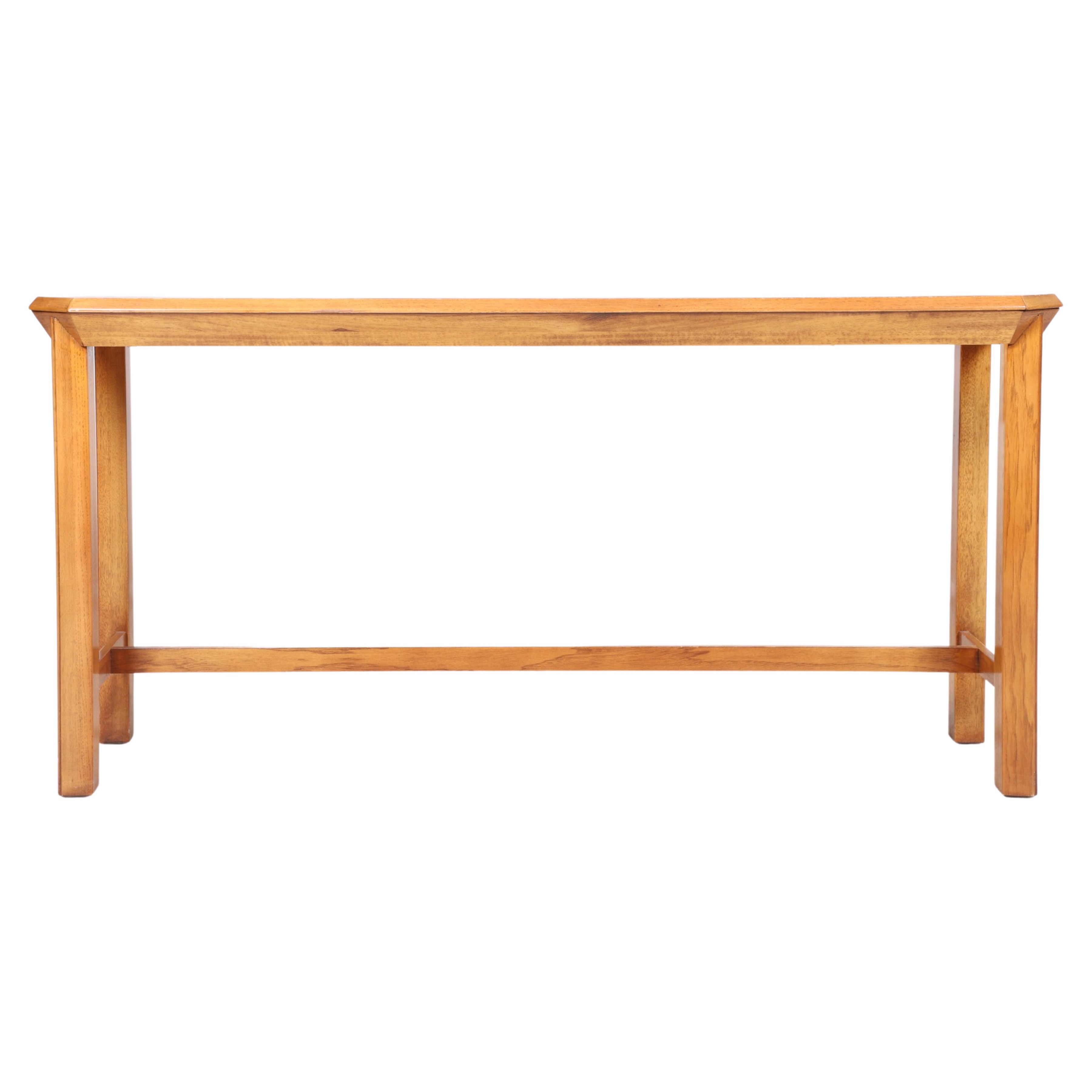 Drexel 2-tier glass top console table,