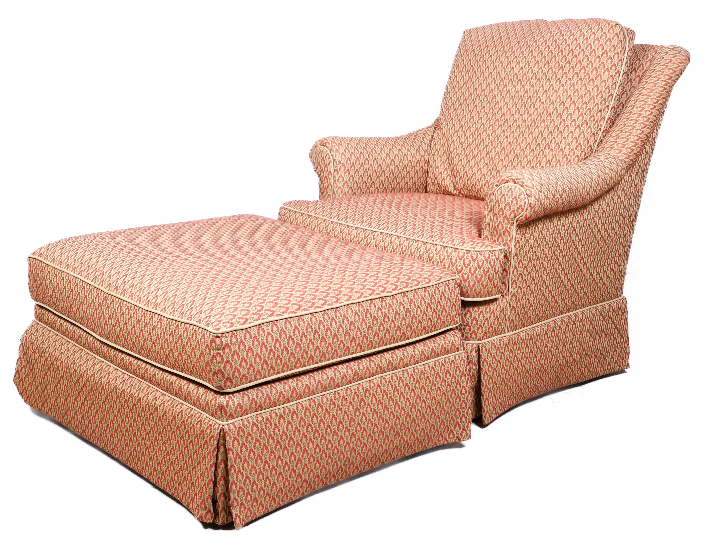 Century upholstered lounge chair