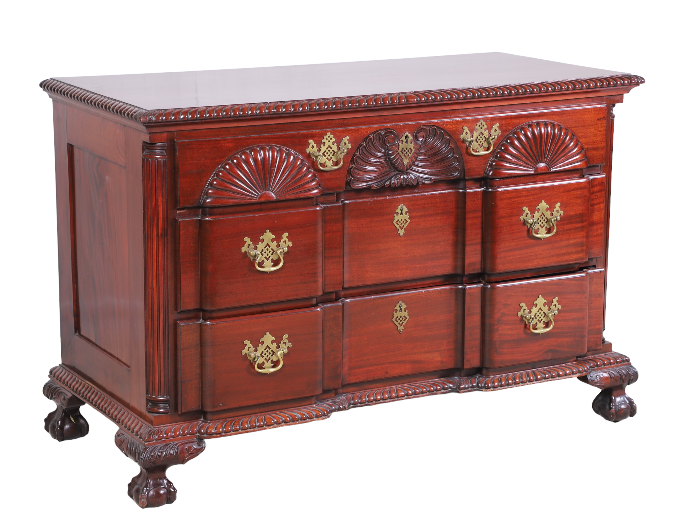 Chippendale style mahogany blockfront 27a4f3