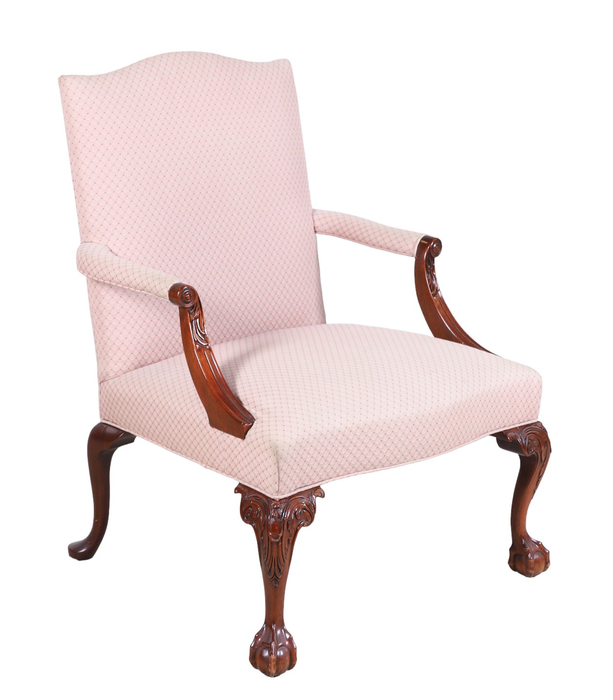 Chippendale style upholstered open 27a4f5