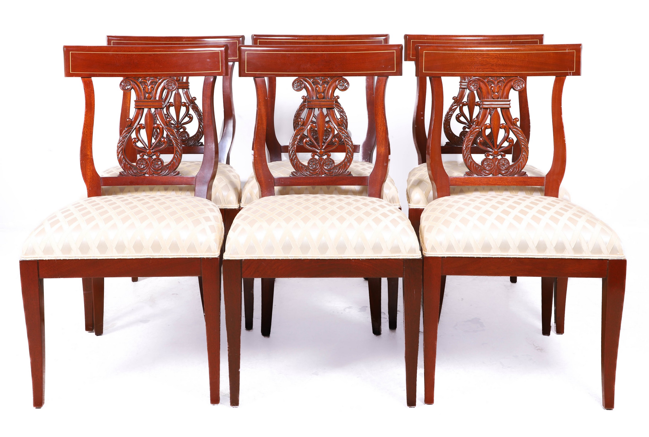 (6) Kindel Regency style mahogany dining