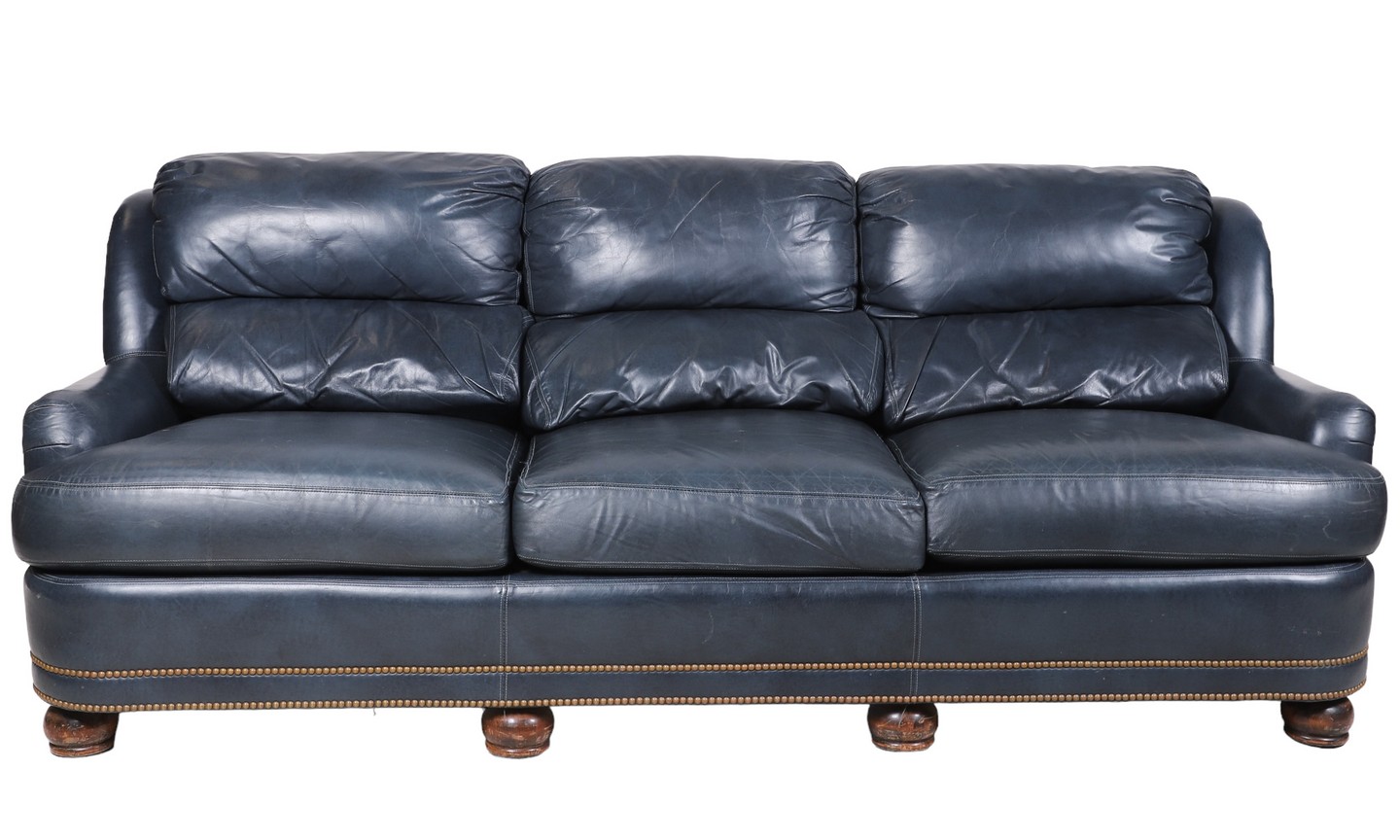 Hancock and Moore leather 3-seat sofa,