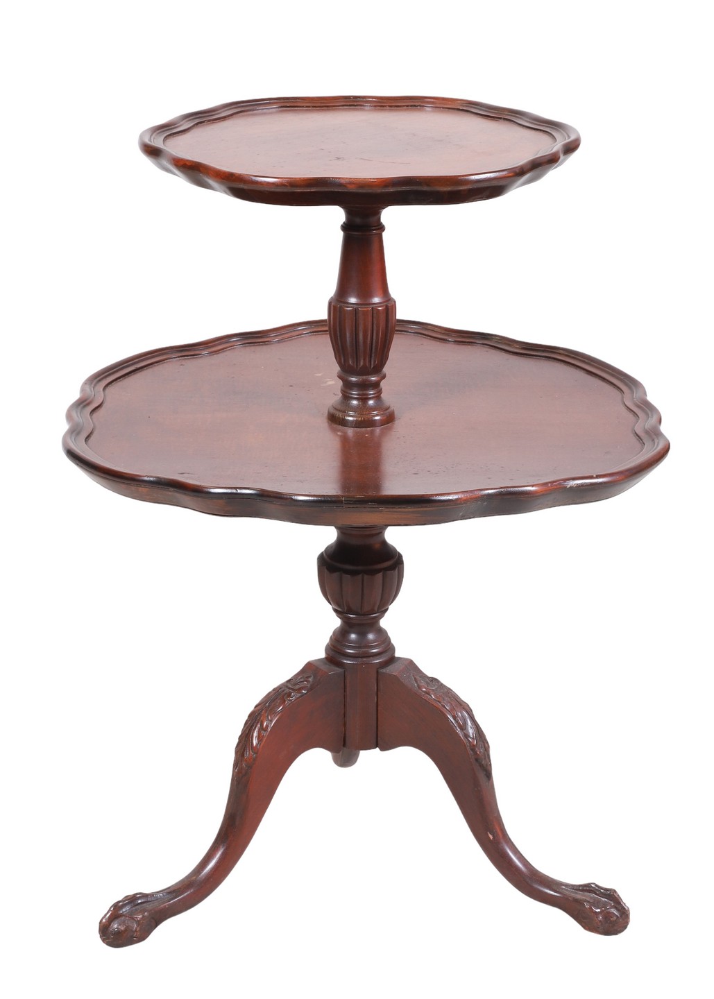 Chippendale style mahogany 2-tier