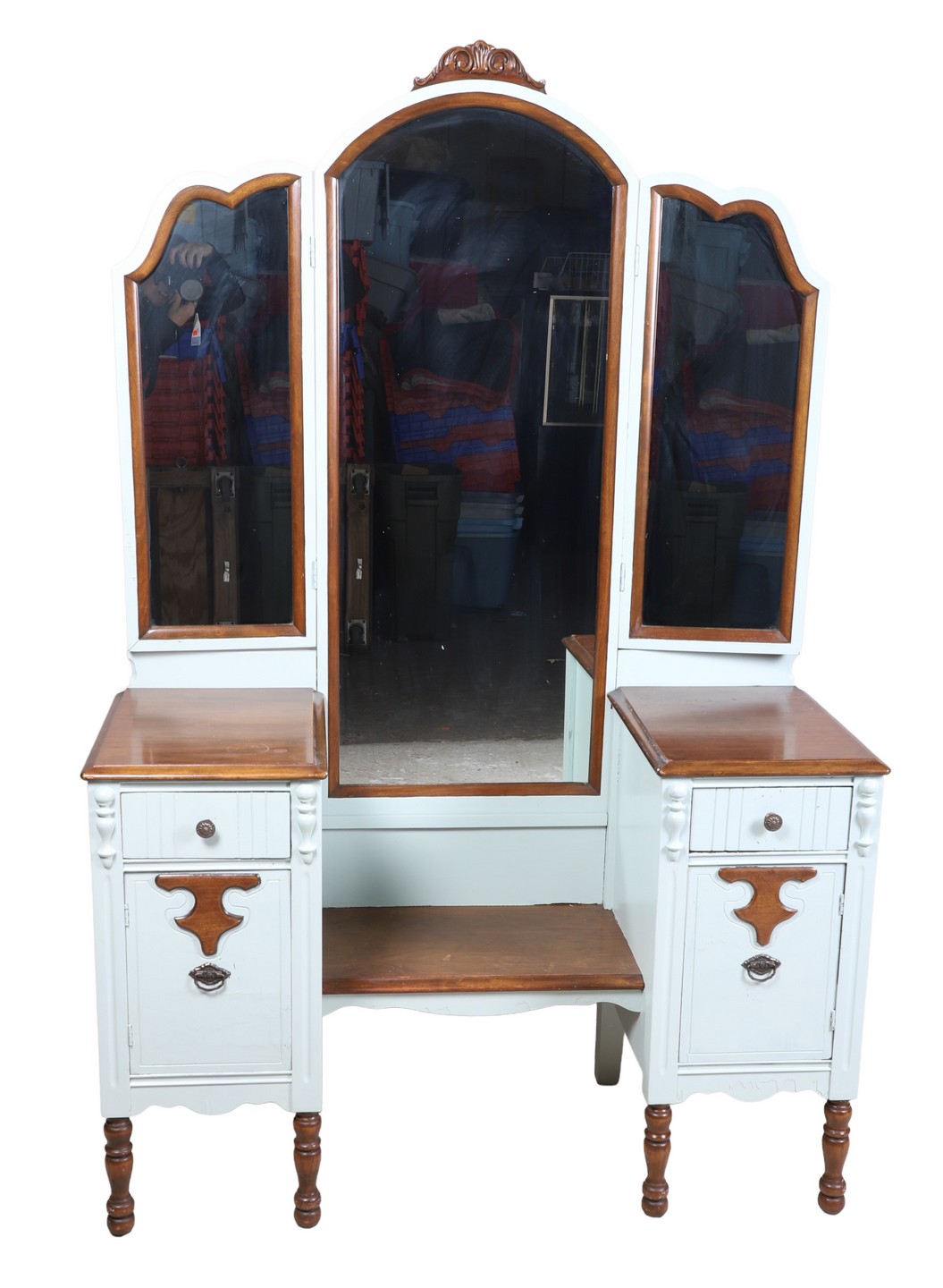 Victorian style mahogany painted vanity,