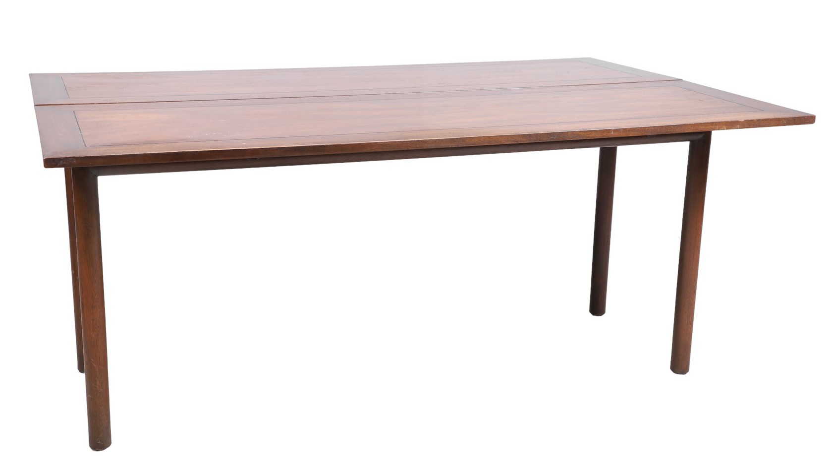 Contemporary mahogany flip top table,