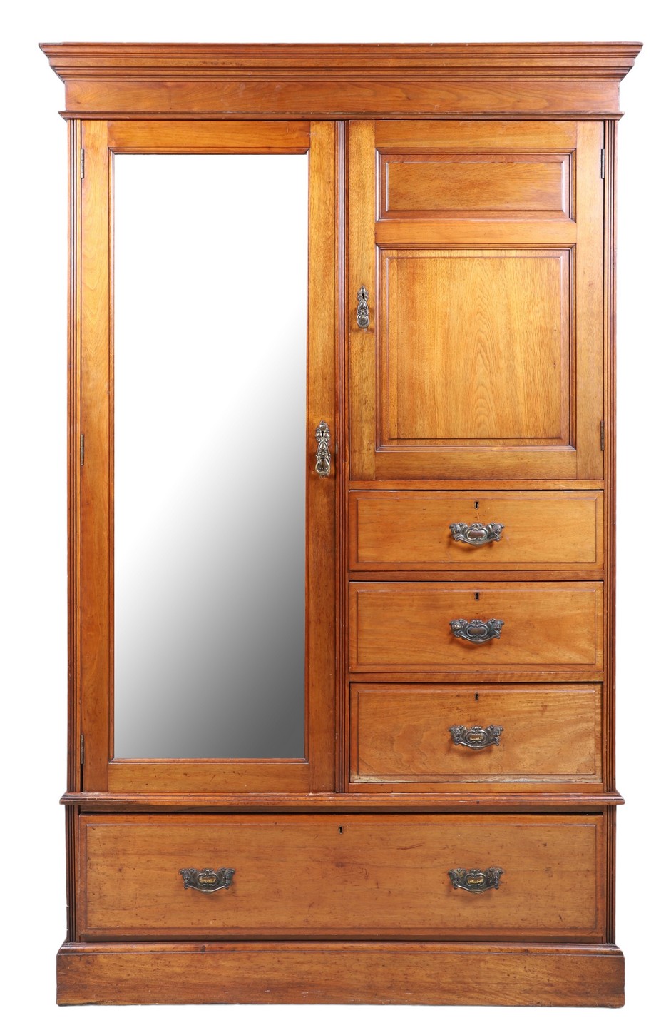 Cherry paneled wardrobe, Maple and Co